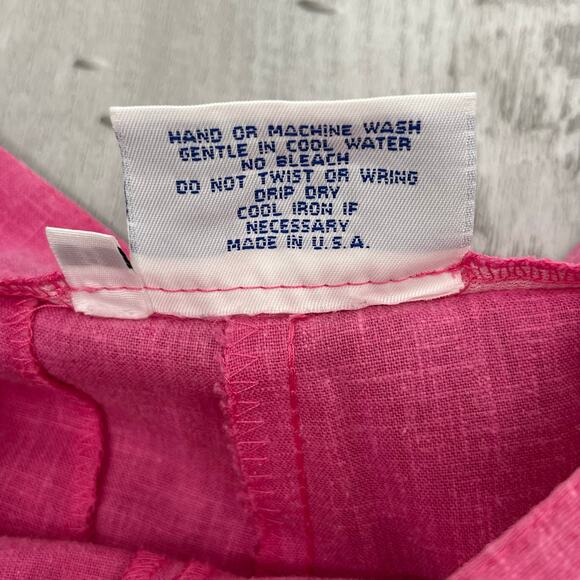 Vintage David Smith Pink Super High Rise Preppy Basic Bright Casual 8" Shorts 8 - Picture 8 of 11